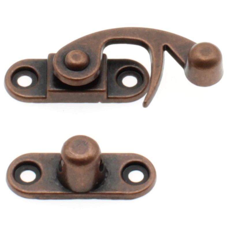 Antique Vintage Lock Clasp Right Latch Hook Hasp,LBTODH 4 Pack