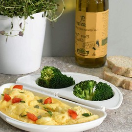 Microwavable Cooker Omelette Eggs Steamer Breakfast Egg Cookware With Two Hinged Flip Compartments Bpa Free Home Kitchen Gadgets Multifunctional Tools (Pack Of 1) (Omelette)