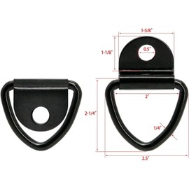 DIYIIRON 12 PCS V Ring Tie Down Anchors,Heavy Duty Steel Truck Bed Tie Down Anchors Rings,V-Ring Bolt On Trailer Anchor for Trailer,Cargo,Truck,Boat