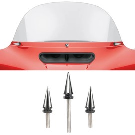 Motorcycle Windshield Bolts, PSLER Windscreen Screws Fairing Bolts Windshield Screws for Touring Street Glide Street Glide Special Electra Glide Ultra Freewheeler Tri Glide 2014+ (Black+ Chrome)