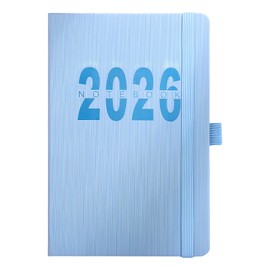 Cyleibe 2026 Page a Day Diary, A5 Diary from Jan to Dec, Full Year Daily Planner with Colorful Monthly Tabs, Schedule Table, Bookmarks, Elastic Inner Strap & Pen Holder (Blue)