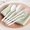 PLASTICPRO 80 Pieces Plastic Silverware Suave Elegant Premium Heavy Duty
