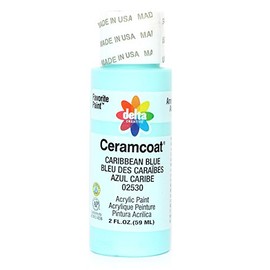 Delta Creative Ceramcoat Acrylic Paint in Assorted Colors (2 oz), 2530, Caribbean Blue
