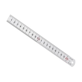 Kozelo Stainless Steel Ruler - [20cm/8 Inch x 1 Inch] Double Reading Straight Edge Metal Measuring Tools for Architectural Design Use