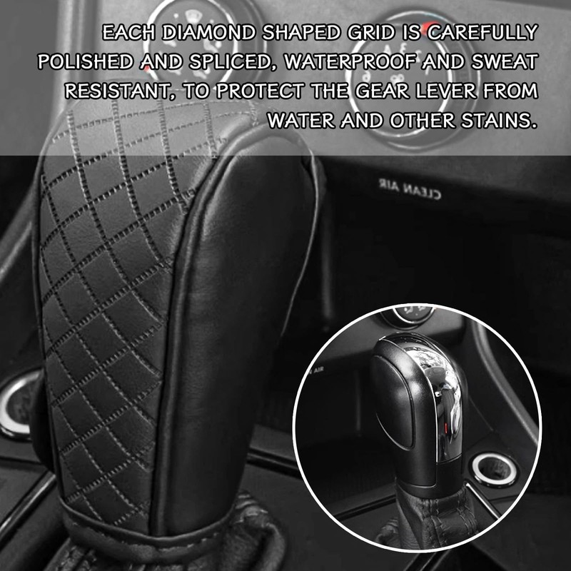 SamWinGear Gear Shifter Cover Stick Shift Knob Cover, Diamond PU