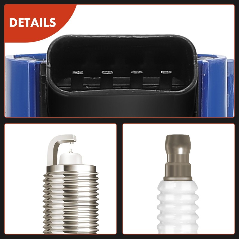 A-Premium (Blue) Set of 8 Ignition Coil Pack and Iridium