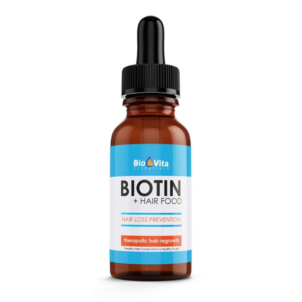 BioVita Essentials Biotin +Hair Food - Promote Hair Regrowth Strengthening Hair Follicles for Thicker and Fuller Re-energized Scalp