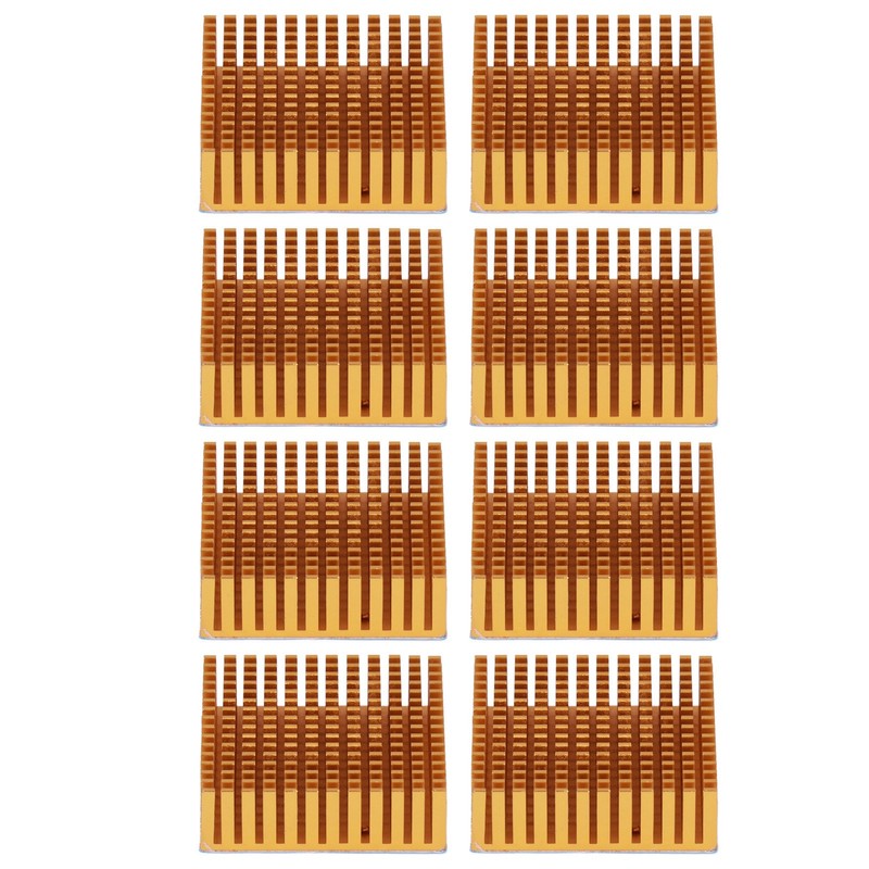 8Pcs Cooling Fins Aluminum Alloy Power Radiator Slotted Heatsink for