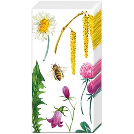 Boston International Bulk 4-Ply Pocket Tissues, Bundle of 6 Packs of 10 Tissues (Bee Grateful)