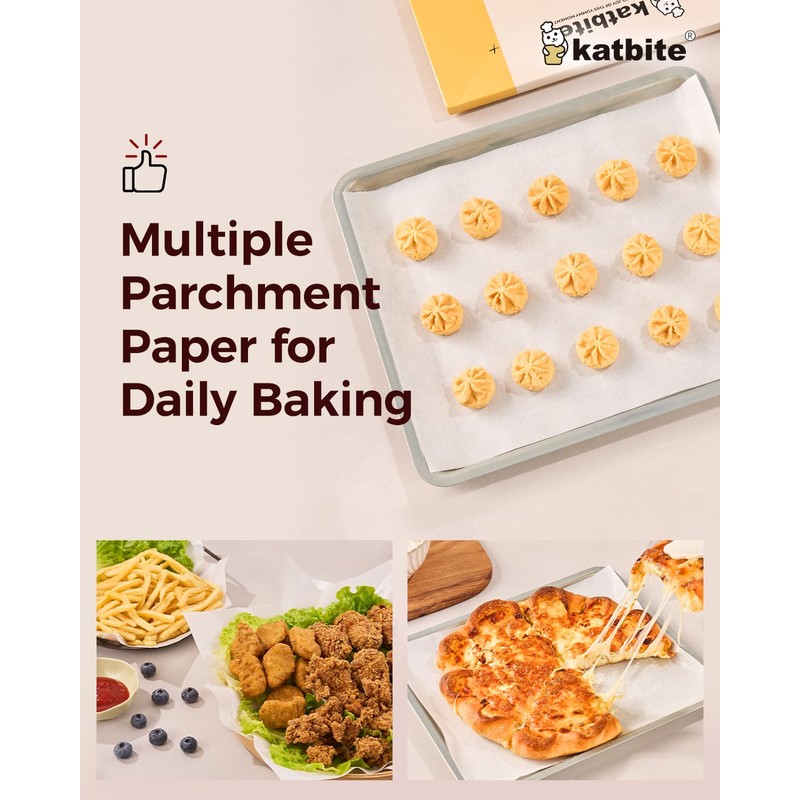 Katbite 200PCS 12x16 In Heavy Duty Flat Parchment Paper, Parchment
