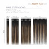 Balayage Clip in Hair Extensions Real Human Hair 70G Dark