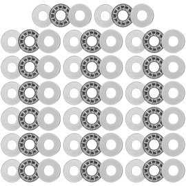 sourcing map AXK1024 Thrust Needle Roller Bearings with Washers 10mm Bore 24mm OD 2mm Thickness 20pcs