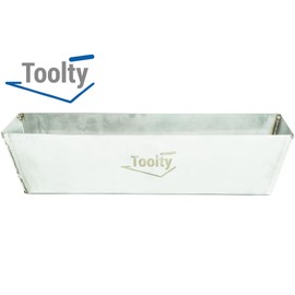 Toolty Stainless Steel Plasterers Mud Pan - 14" - 360mm - for Holding Mixing Plastering Drywall Grouting Jointing - DIY - TLTY-4901