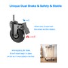 MALLLALA 3" Swivel Caster Wheels with Imperial 5/16"-18 Threaded Stem,Set