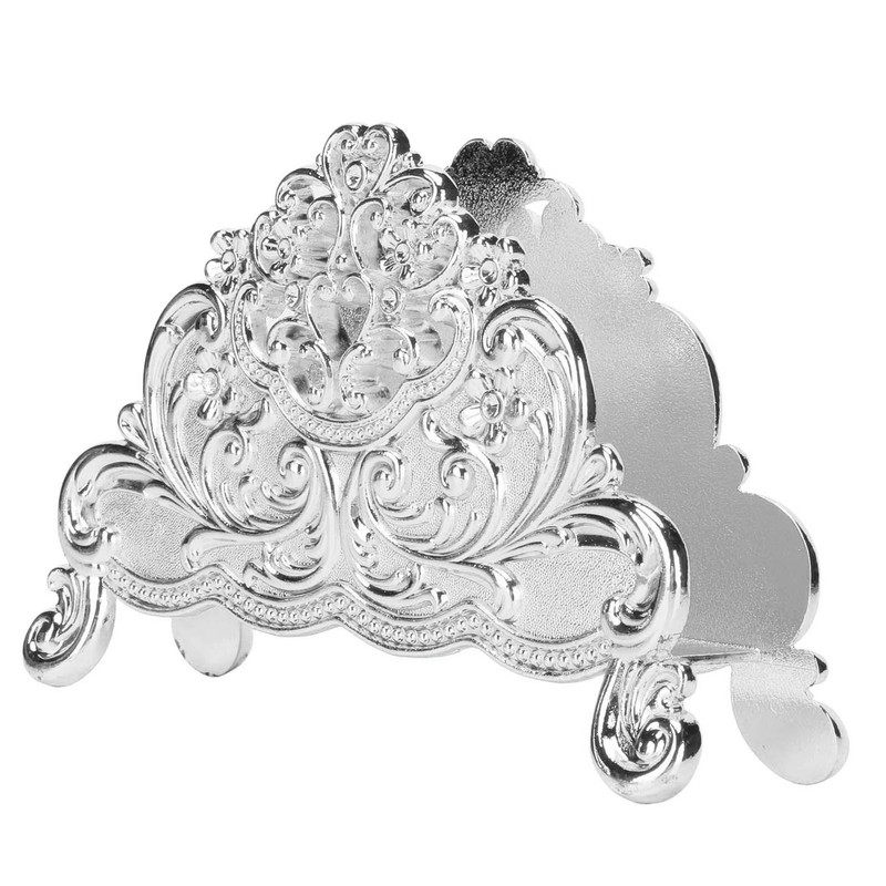 Napkin Holder European Style Metal Hollow Flower Pattern Paper Tissue