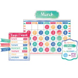 Teacher Created Resources Watercolor Calendar Bulletin Board - 8971