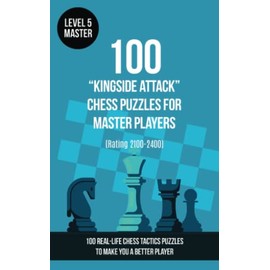 100 “Kingside Attack” Chess Puzzles for Master Players (Rating 2100-2400): 100 real-life chess tactics puzzles to make you a better player