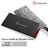 Sunnecko 7 Inch Cleaver Knife, High Carbon Stainless Steel Chinese