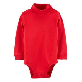 Carter's Baby Girls' Cotton Turtleneck (Red Bodysuit, 24 Months)