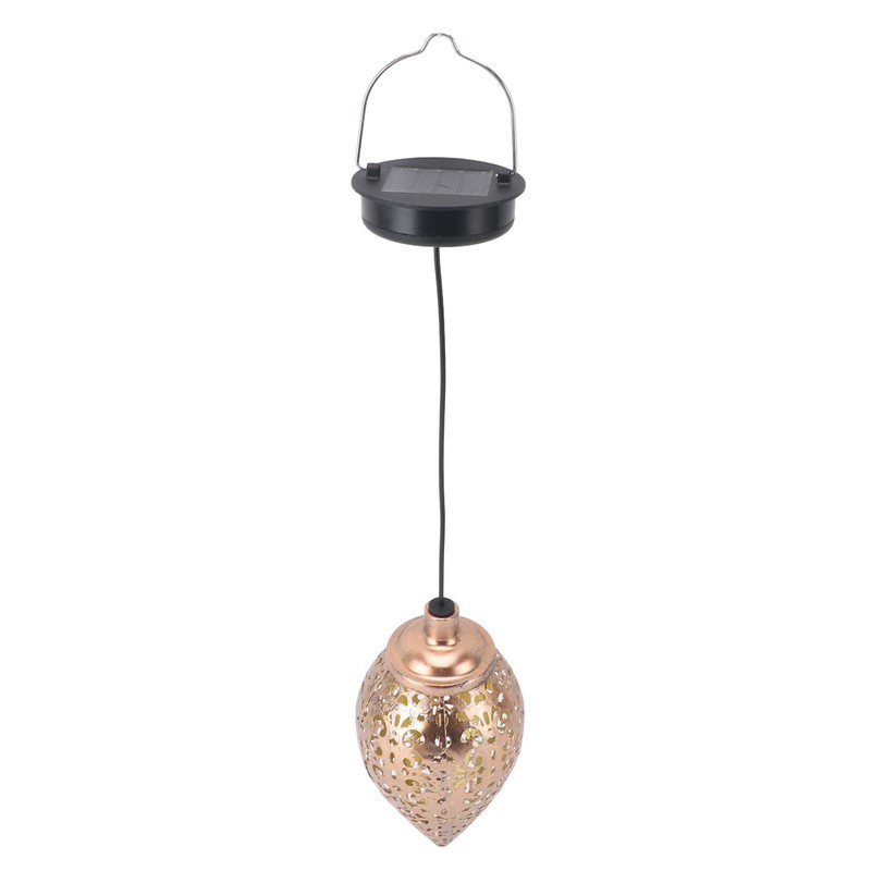 Solar Powered Patio Lamp LED Hanging Light Retro Decorative Lantern