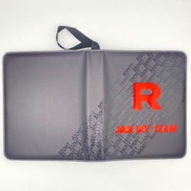 Trading Card Binder 9-Pocket with Handle, Red and Black, Join My Team Design 900 Pockets (Black, 900)