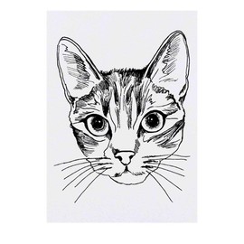 Large 'Cat Face' Temporary Tattoo (TO00019004)