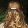 OIIKI 2PCS Pearl Rhinestones Hair Snap Clips for Wedding, Elegant