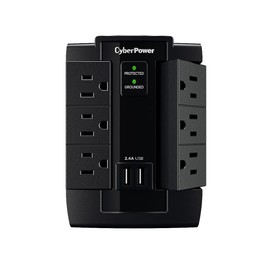 CyberPower P600WSURC1 Supresor De Picos, Negro