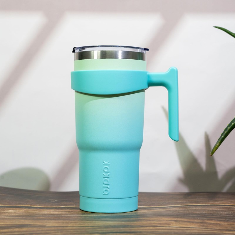 BJPKPK - Vaso con asa de acero inoxidable de 20