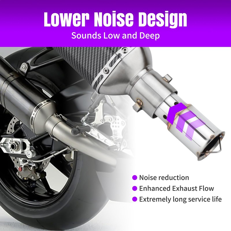 RIDLOG Motorcycle DB Killer 51mm Universal Muffler Silencer Baffle Removable