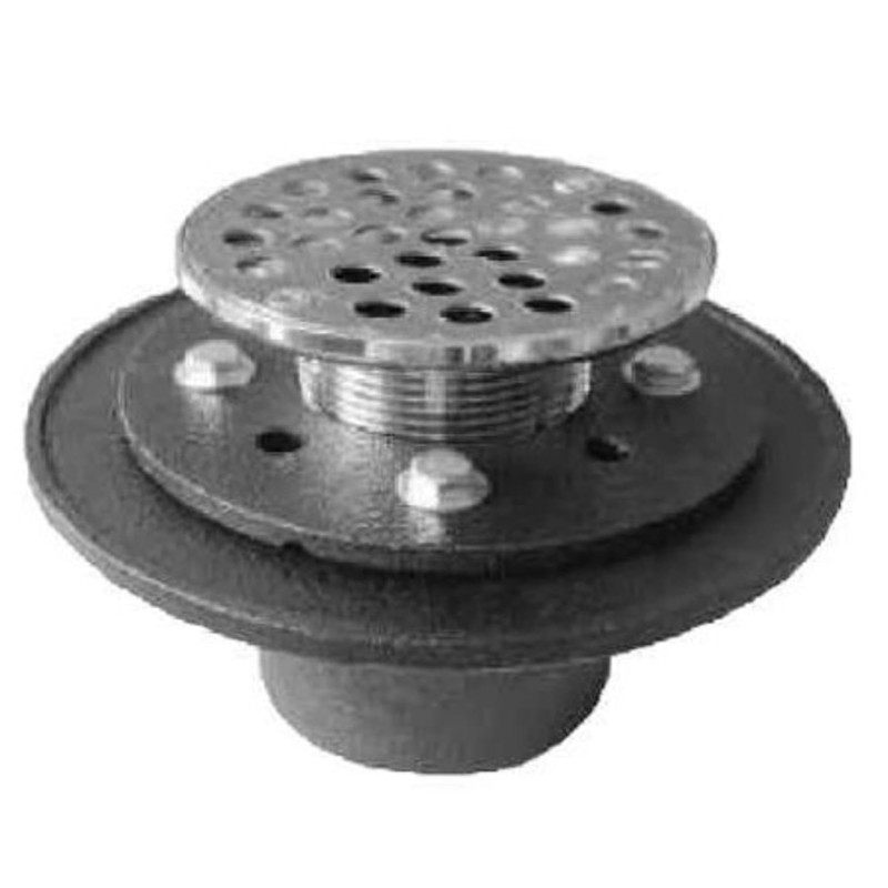 PROFLO PF42957RD Cast Iron Round Shower Drain (2" IPS Connection)