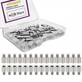 ALLOYGOLD 30 Pieces 13 x 5 mm Stainless Steel Scrapbook Extension Screws Album Extender Post Replacements for Post-Bound Refillable Photo Album