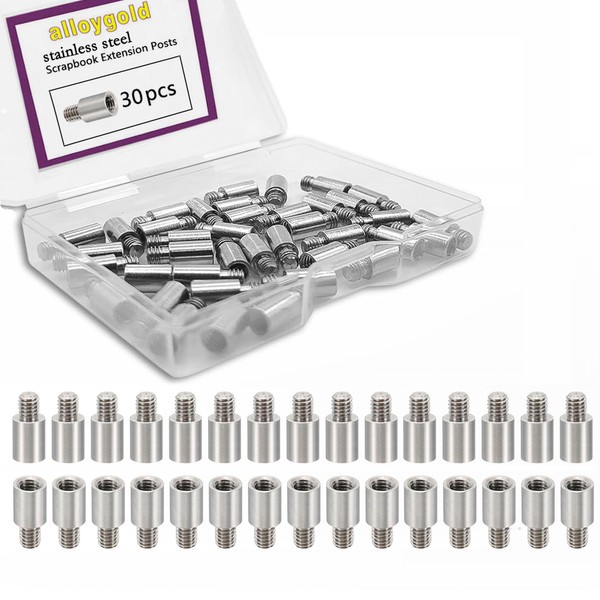 ALLOYGOLD 30 Pieces 13 x 5 mm Stainless Steel Scrapbook