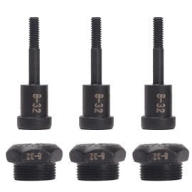 CORWIN KW308 Compact Rivet Nut Gun Drill Adaptor Replacement Part (Mandrel 8-32) 3 Pack