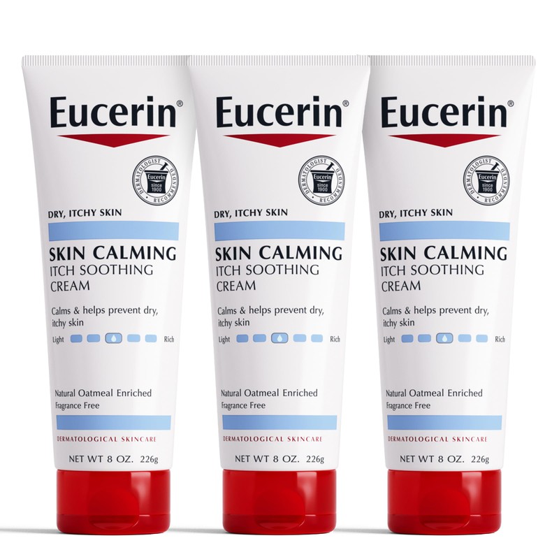 Terapia de crema calamante Eucerin para piel seca, 8 onzas