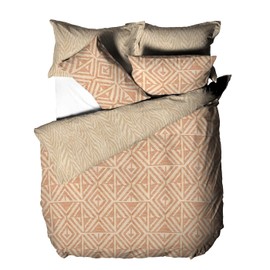 furn. Tanza Duvet Cover and Pillowcase Set, Terracotta, Double