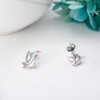 CUPENDA Sterling Silver Duck Stud Earrings - Farm Animal Jewelry