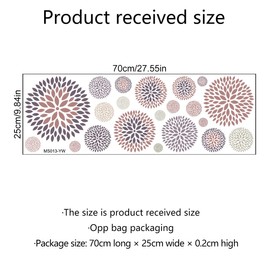 Condessacity Wall Sticker Fashionable Creative Round Image Wall Sticker Wallpaper Sticker Removable Nordic Wall Paper Waterproof Wall Sticker Decoration Cafe Style Living Room Bedroom Wall Decor