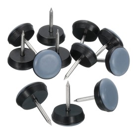 sourcing map 24Pcs Nail on Furniture Sliders, 5/8"(16mm) Round Furniture Glides Sliders, Chair Furniture Glides Pads, Chair Leg Protector Pads Furniture Pads for Sofas, Cabinets, Light Blue