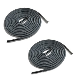 Actika M-5-R Men's Low Pull Shoelaces, Set of 2 (4 Pieces), Black