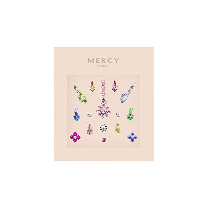 Floral Colour Bindi ✮ Crystal Indian Bindi Face Jewels Gold