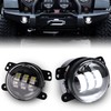 AUXLIGHT White 4 Inch LED Fog Lamps Replacements Compatible with