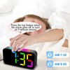 Lancoon Color Digital Clock with Snooze Function RGB Large Display