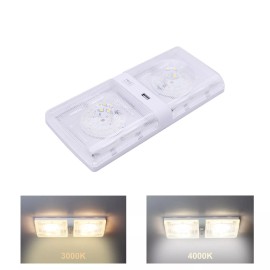 Facon 12V LED RV Interior Reading Lamp Wall Sconce With USB Charger For Boat Car