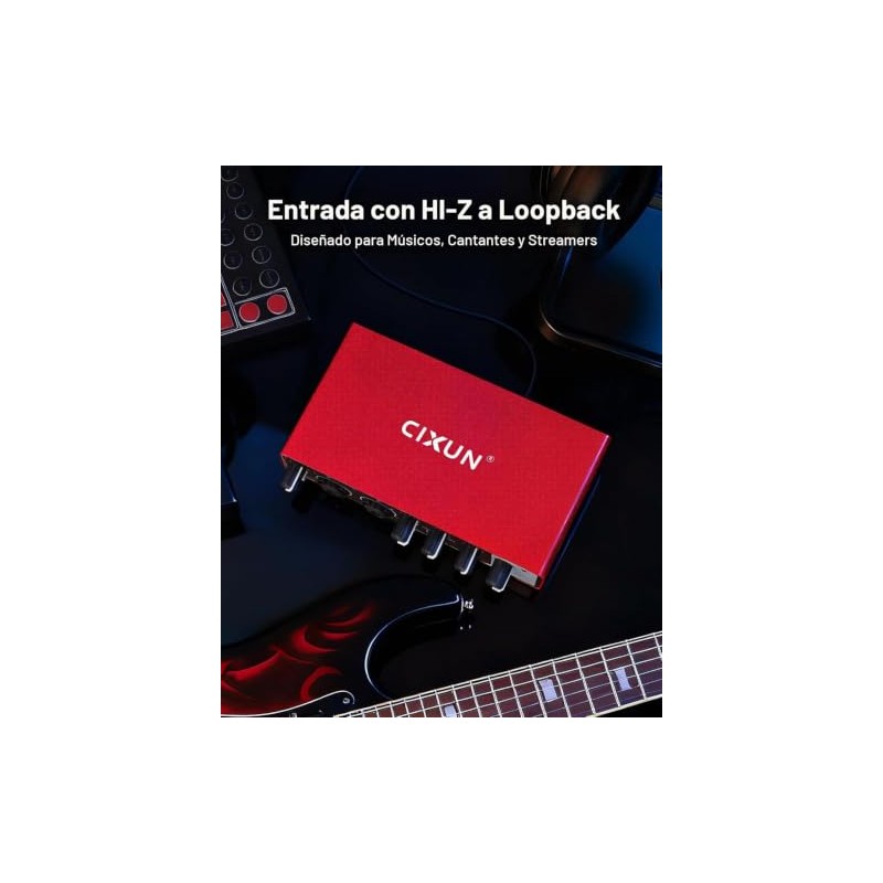 Interfaz de audio USB-C 2x2 CIXUN para grabación de PC/Mac