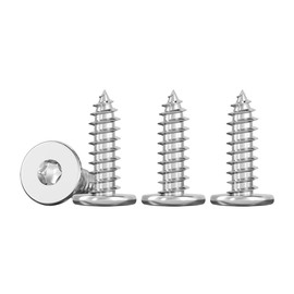 Drenky Torx M4 x 16 mm Tapping Screws Flat Head M4 Wood Screws Stainless Steel A2 V2A Ideal for Woodworking, Rustproof and Durable, Full Thread, Pack of 50