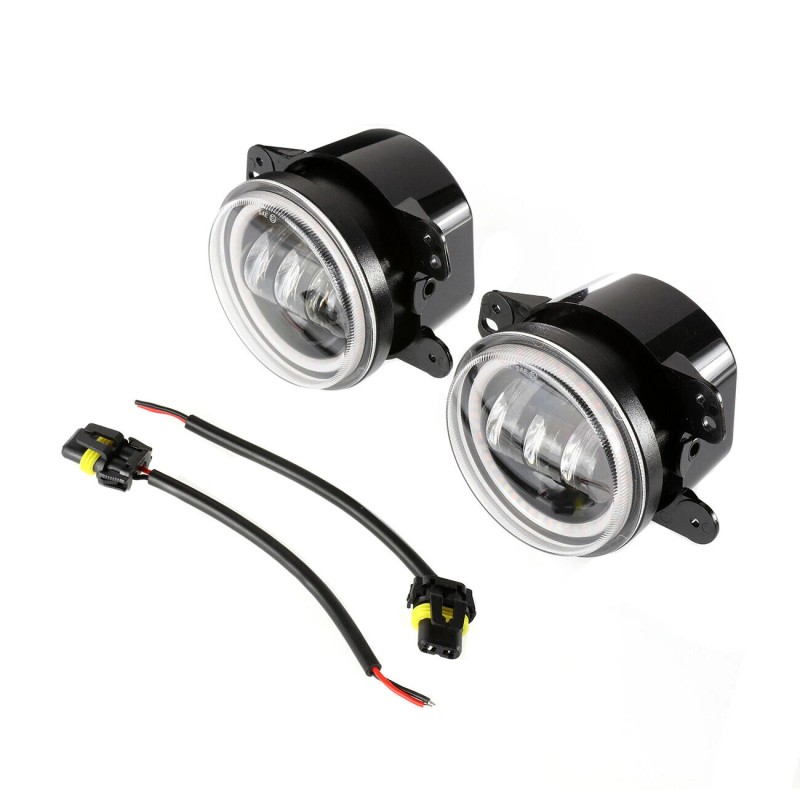 Bricologht 4PCS 7" LED Headlight & 4'' Fog Light Combo
