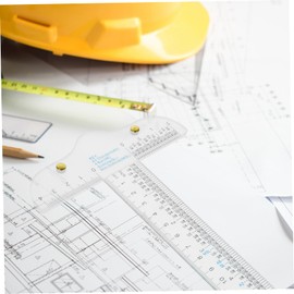 Tofficu Shape Ruler Plastic T Measuring Tool for Sewing Drafting Layout Work Centimeter Calibrations for Students Engineers Artists