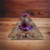 Sawcart Amethyst Orgone Crystal Pyramid with Crystal Ball for Reiki
