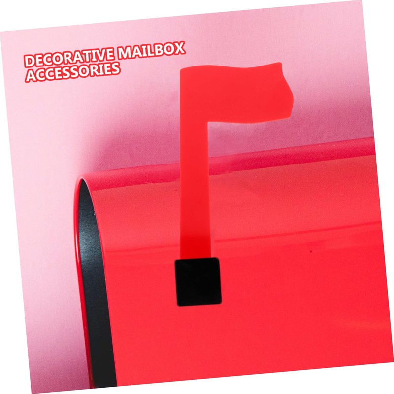 KONTONTY 2Pcs Acrylic Mailbox Flag Replacement Kit Durable Garden Mailbox
